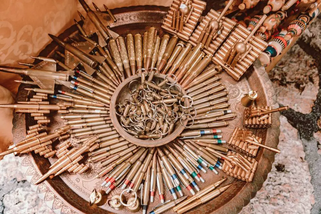 Souvenirs made with the bullets of the war in Sarajevo