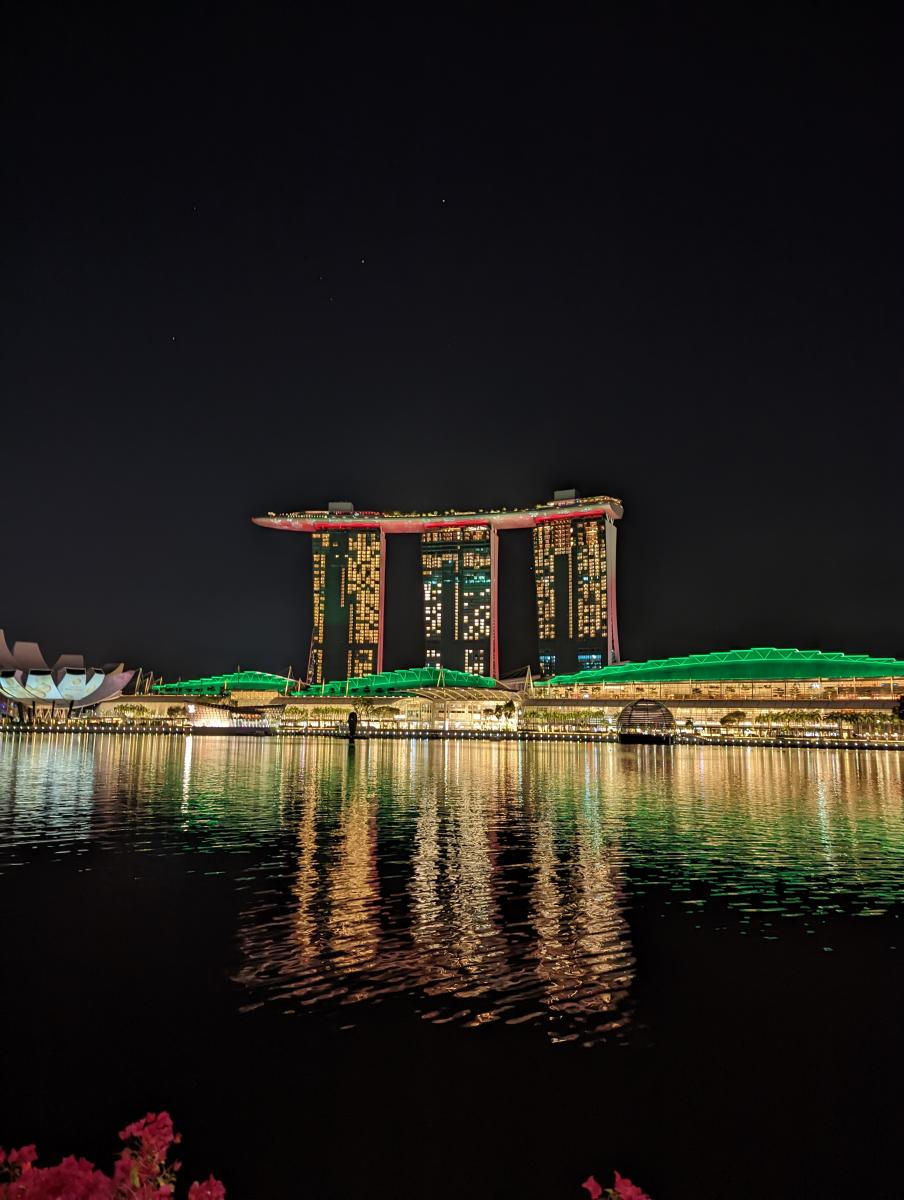 Singapore skyline nighttime