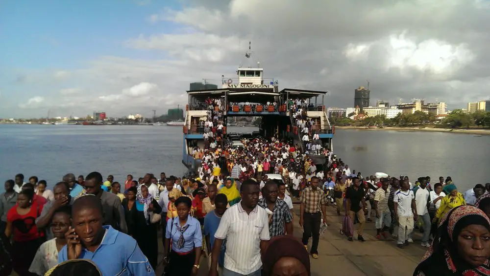 The first of the ferries. This one took us to the main port of Dar Es Salaam.