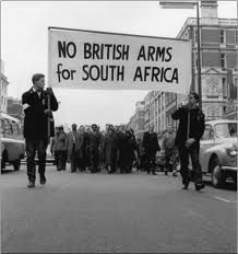 Many countries around world rallied against Apartheid like this picture from the UK.