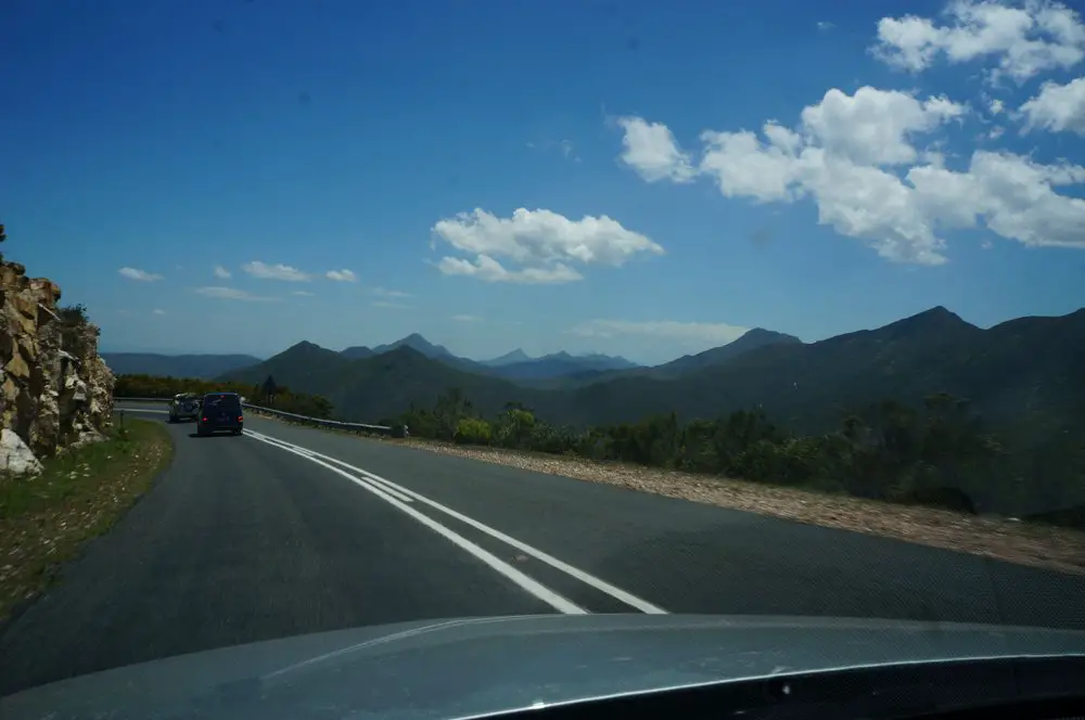 Driving through the mountains into the Karoo.