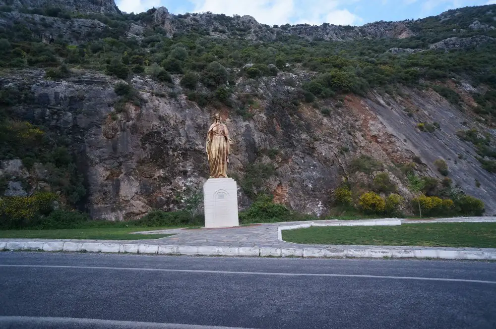 The giant statue of Artemis on the drive to the House of Mary.