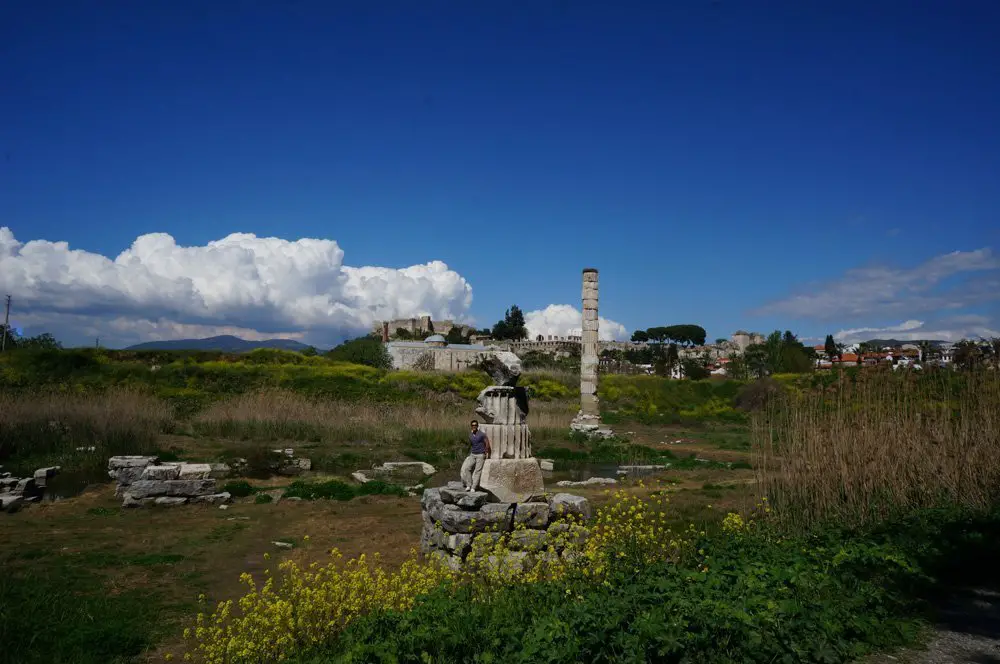 What's left of the temple of Artemis.