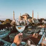 Seven hills rooftop restaurant Istanbul blue mosque