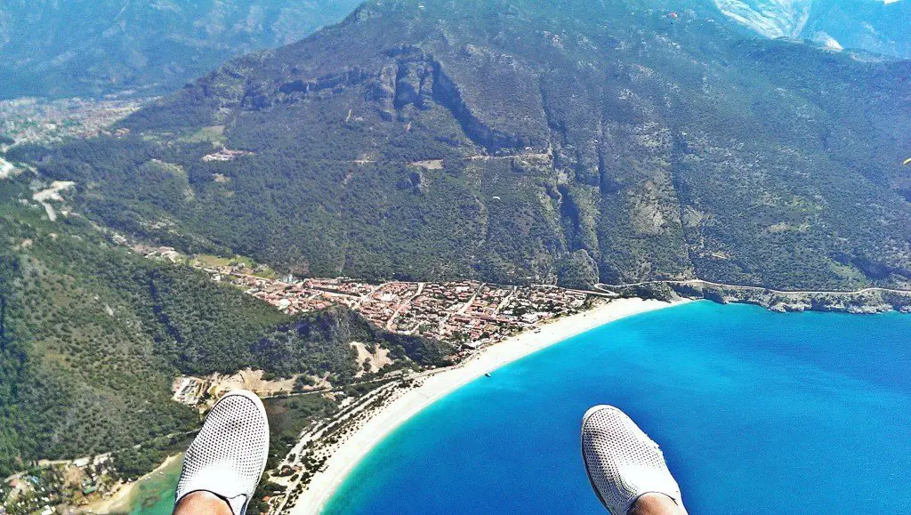 Olu Deniz beach paragliding Turkey