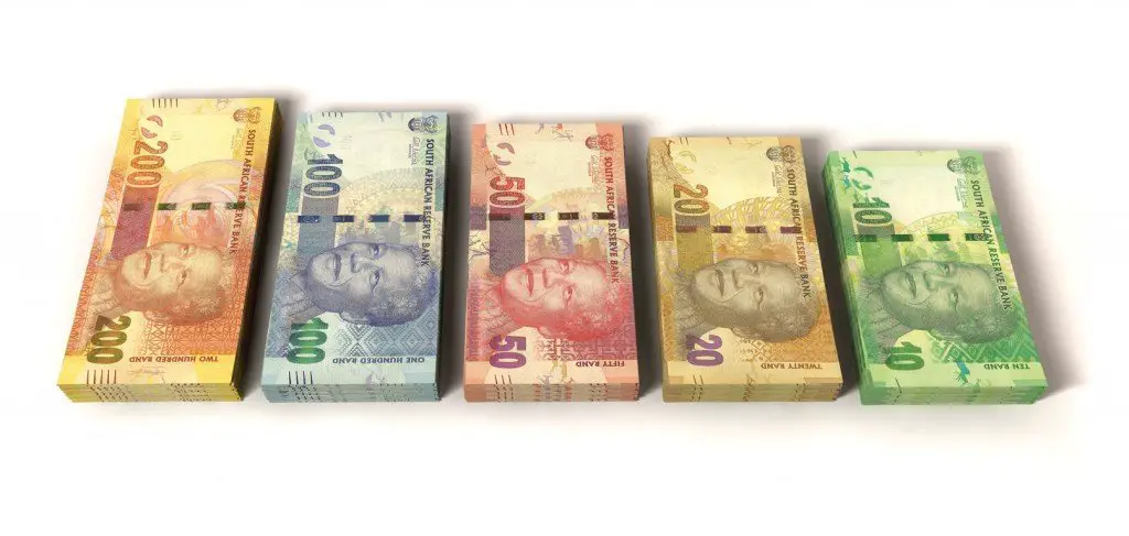 The South Africa Rand, your new colorful currency. In the spirit of the country's many game reserves, each bill is represented by an animal of the Big 5.