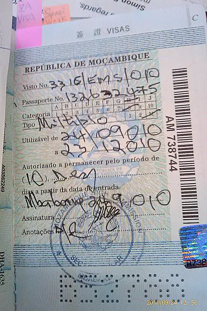 Mozambican Visa.