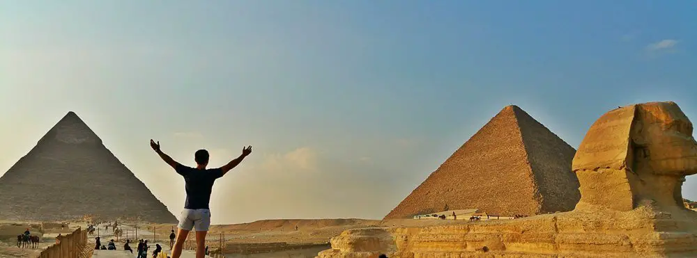 Giza Pyramids with Sphinx