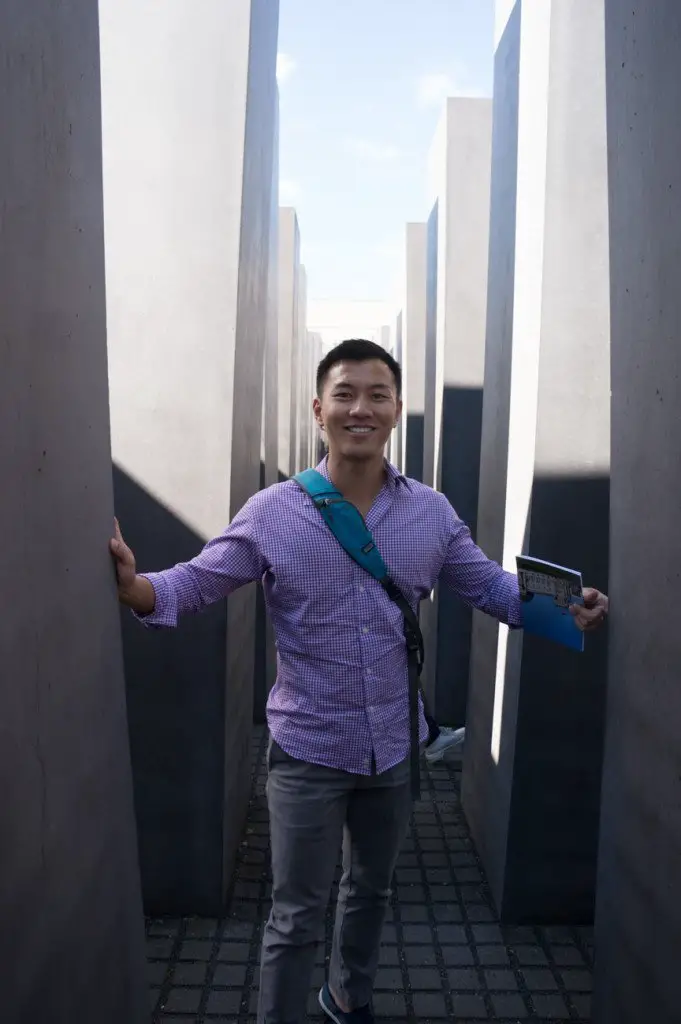 Holocaust Memorial selfie