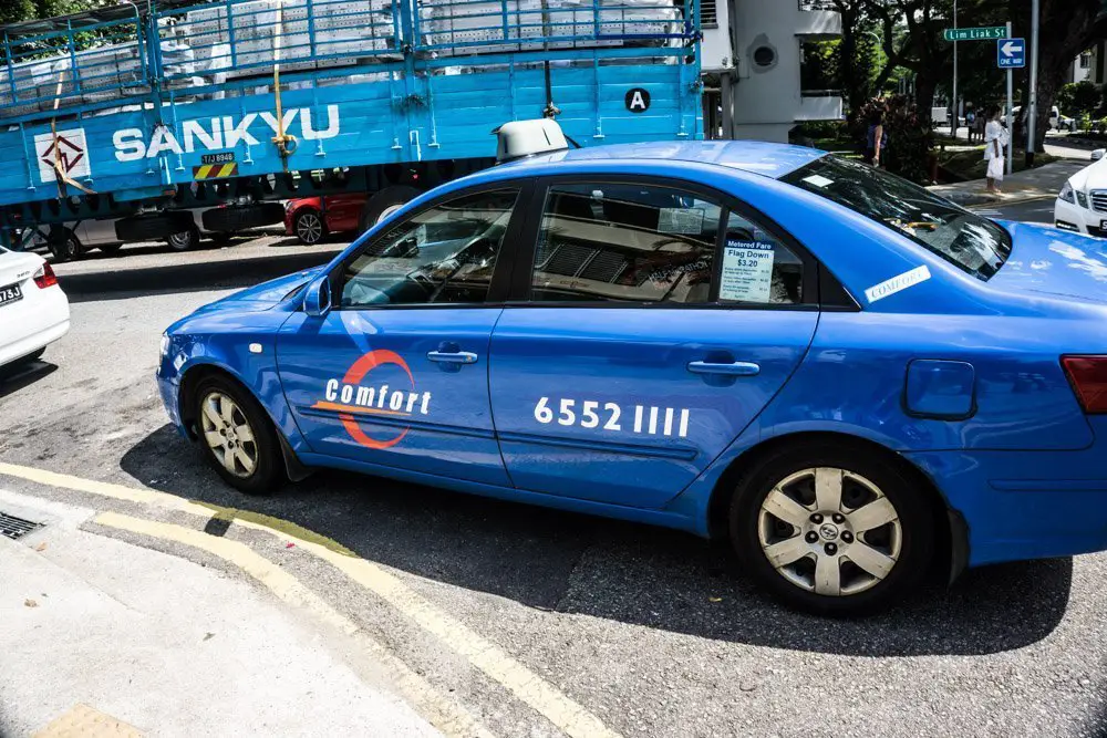 Your standard Singapore taxi