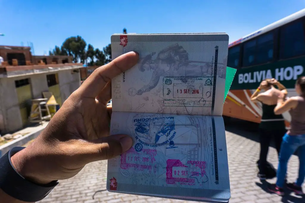 Bolivia passport stamp