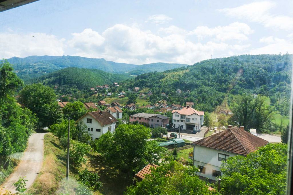 serbian countryside train 