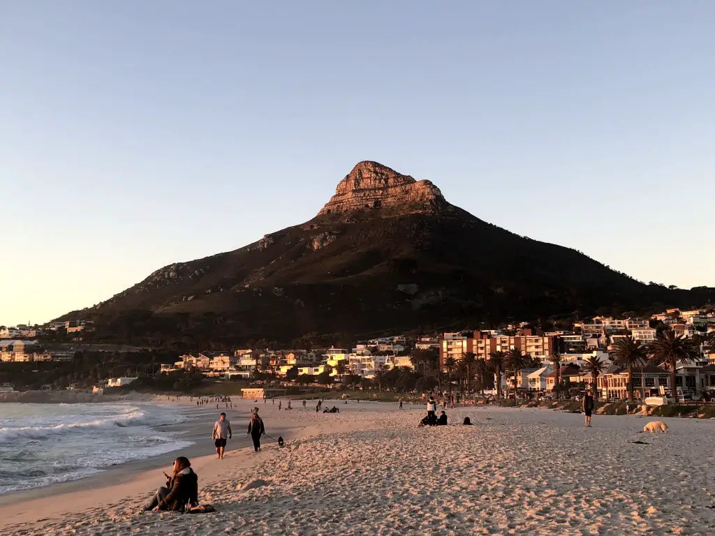 camps bay lion's head view south africa cape town