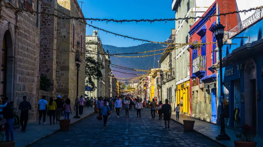 Perfect cobblestone streets of Oaxaca