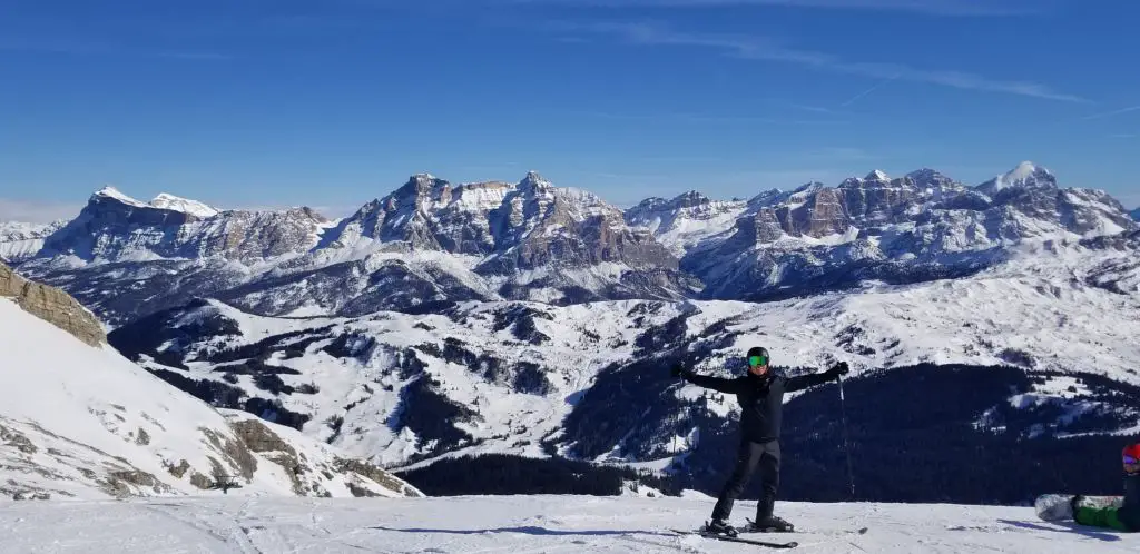 Dolomites Skiing in Italy Mountains