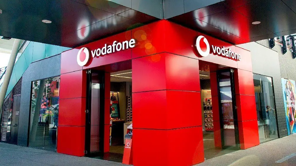 Vodafone store front. One of the 3 mobile carriers of germany