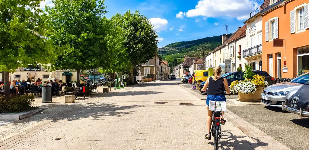 Biking through villages like Volmir in the Burgundy province!