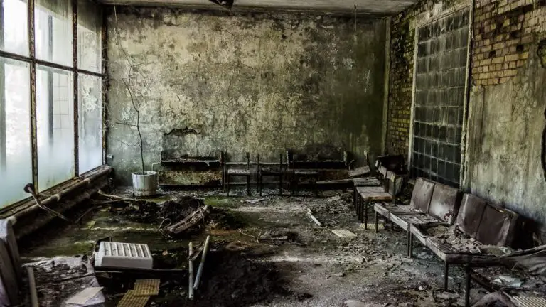 Ruins of the hospital in Pripyat Chernobyl