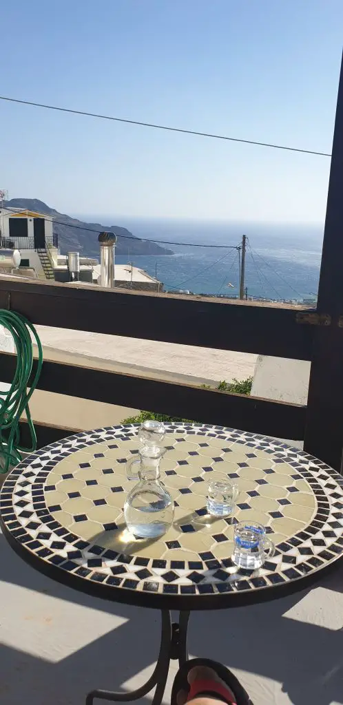 Raki with a view in crete