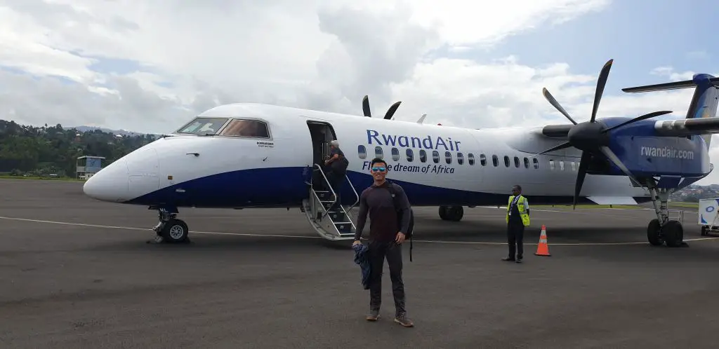 Rwandair flight from Cyangugu to Kigali
