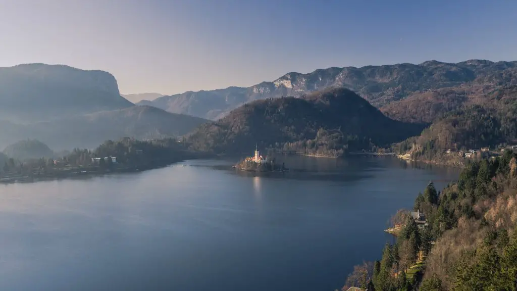 View of Lake Bled from Bled Castle