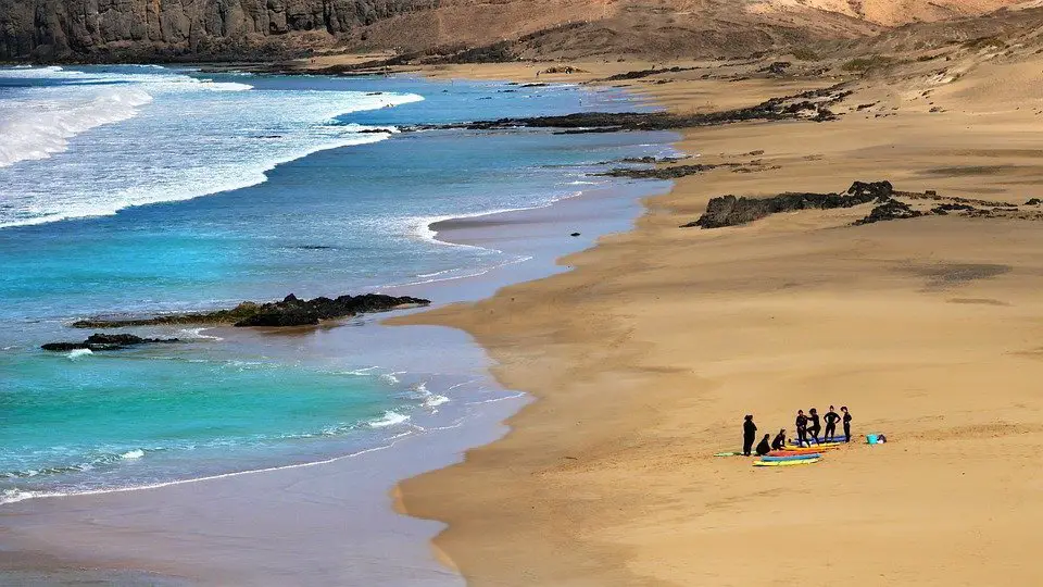 Canary islands surfing