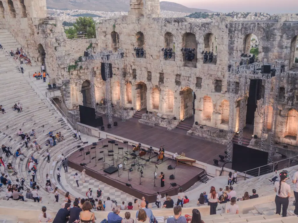 Odeon theater show summer athens