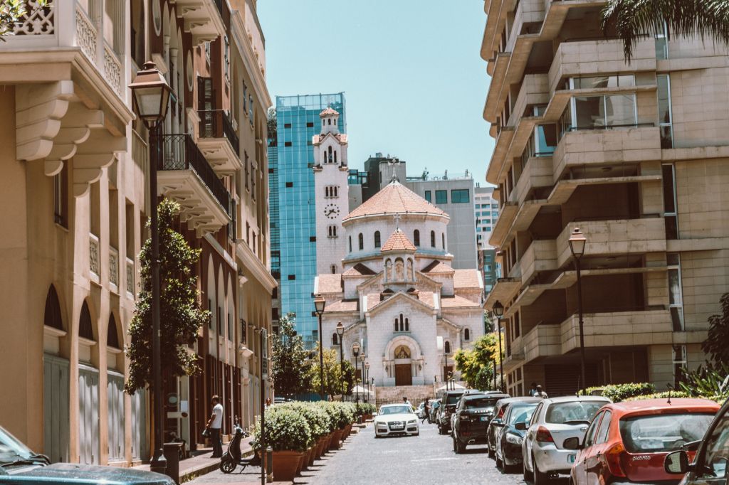 Beirut Lebanon streets city church