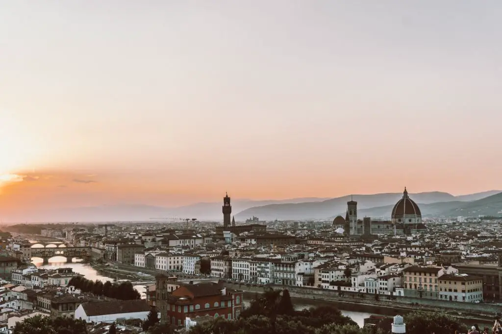 Florence sunset piazza michelangelo