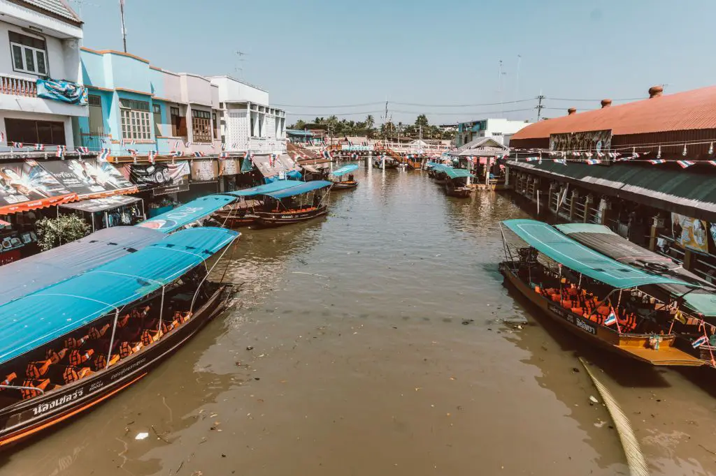 Floating market of amphawa thailand