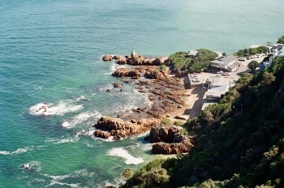 high angle view of knysna lighthouse hotel and villas in south africa